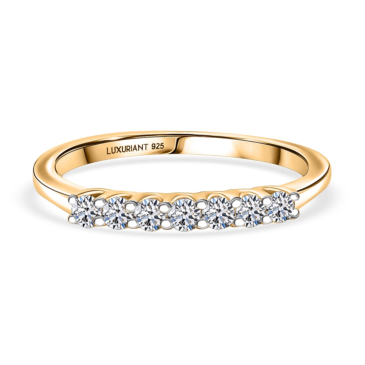 Lab Grown Diamond (SI-G-H) Ring in 18K YG VermeilSterling Silver 8277764 0