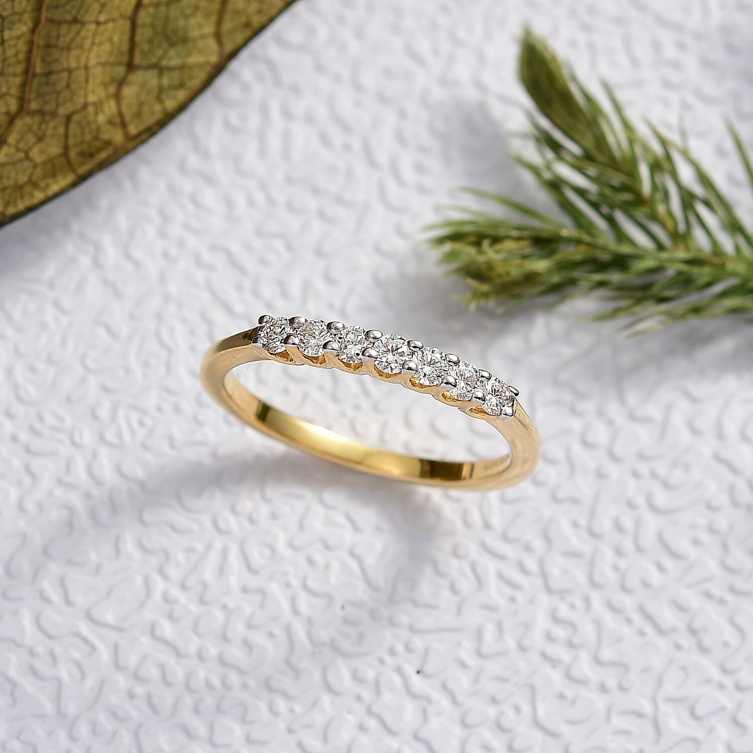Lab Grown Diamond (SI-G-H) Ring in 18K YG VermeilSterling Silver 8277764 2