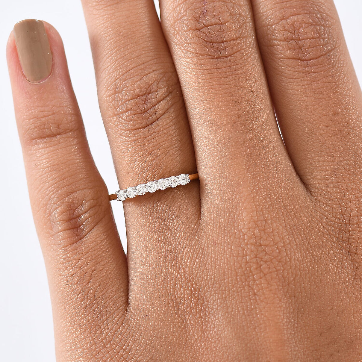 Lab Grown Diamond (SI-G-H) Ring in 18K YG VermeilSterling Silver 8277764 3