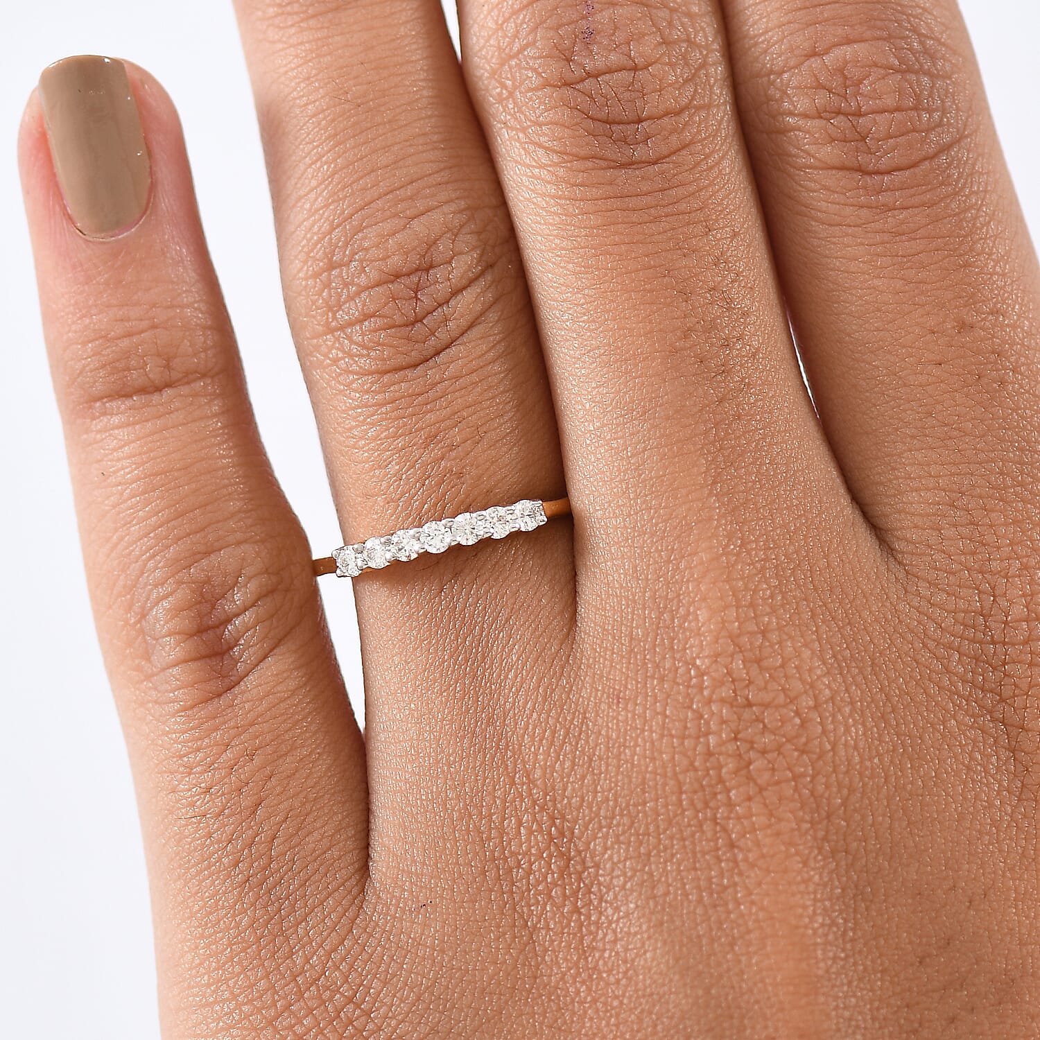 Lab Grown Diamond (SI-G-H) Ring in 18K YG VermeilSterling Silver 8277764 3