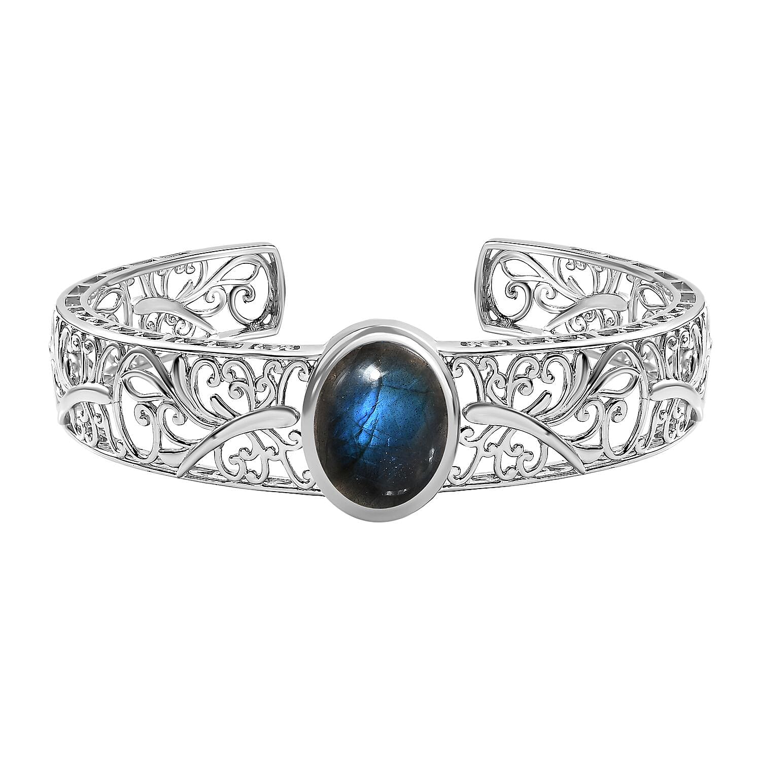 Designer Inspired - Labradorite Cuff Bangle (Size 7.5 cm) 7715448 0
