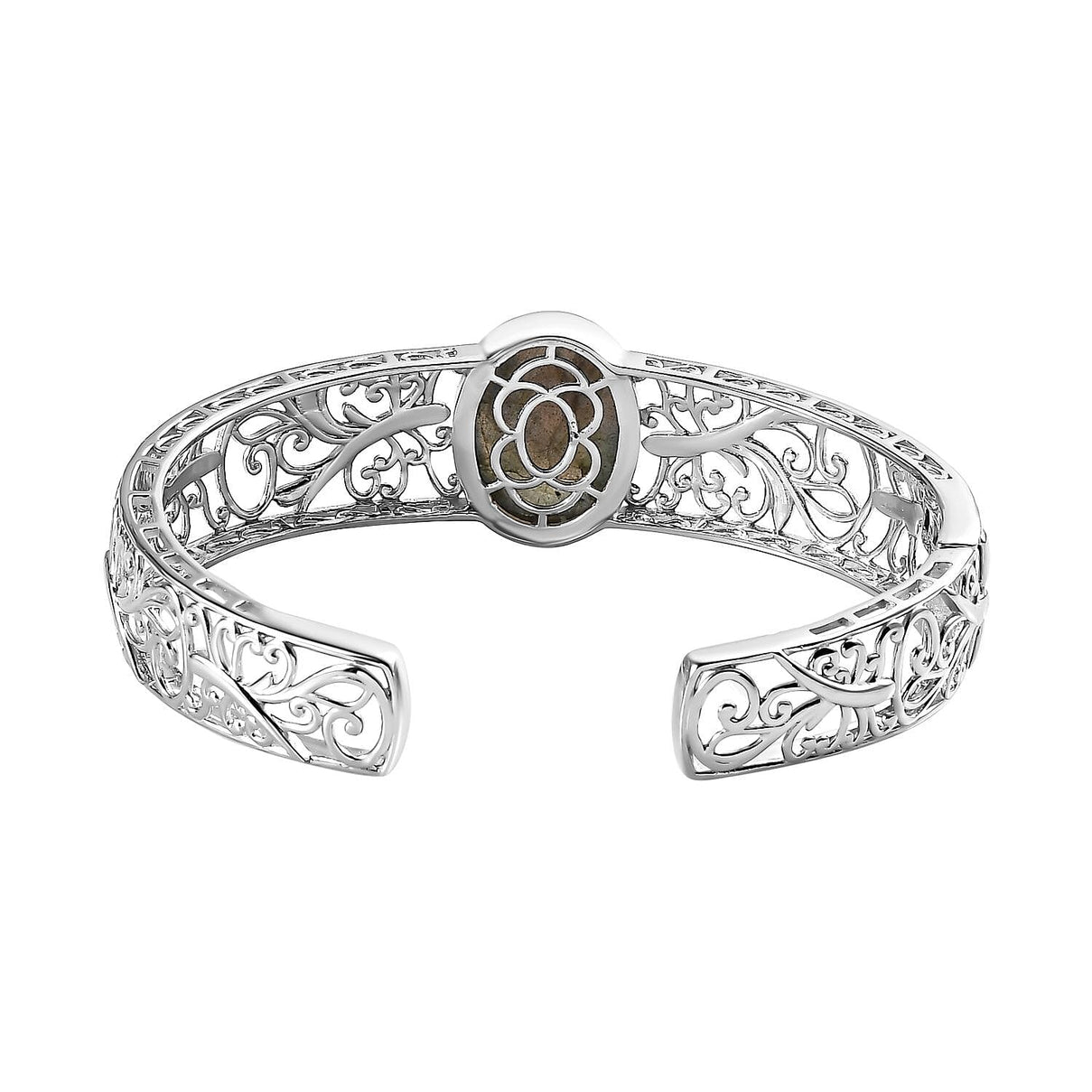 Designer Inspired - Labradorite Cuff Bangle (Size 7.5 cm) 7715448 4