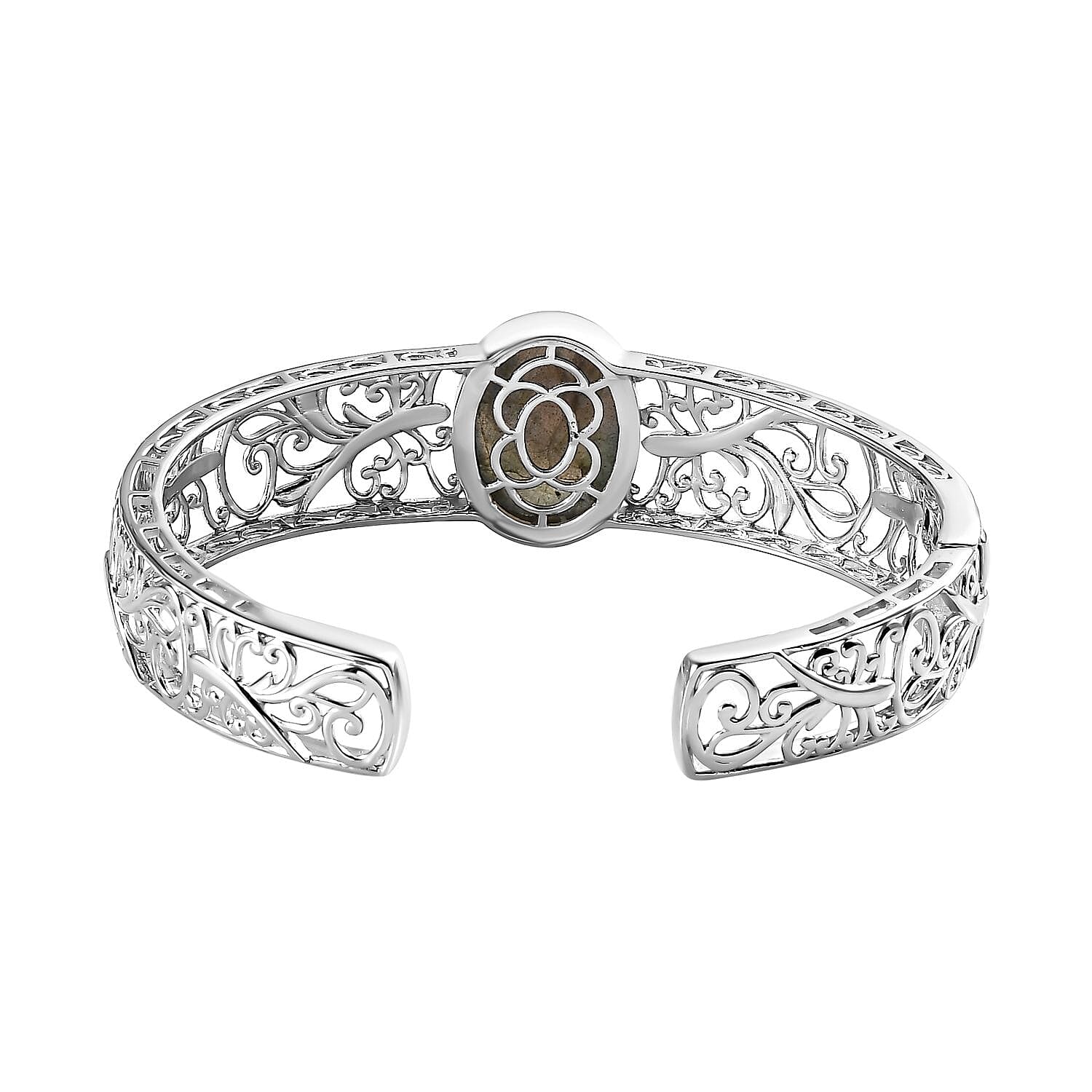 Designer Inspired - Labradorite Cuff Bangle (Size 7.5 cm) 7715448 4