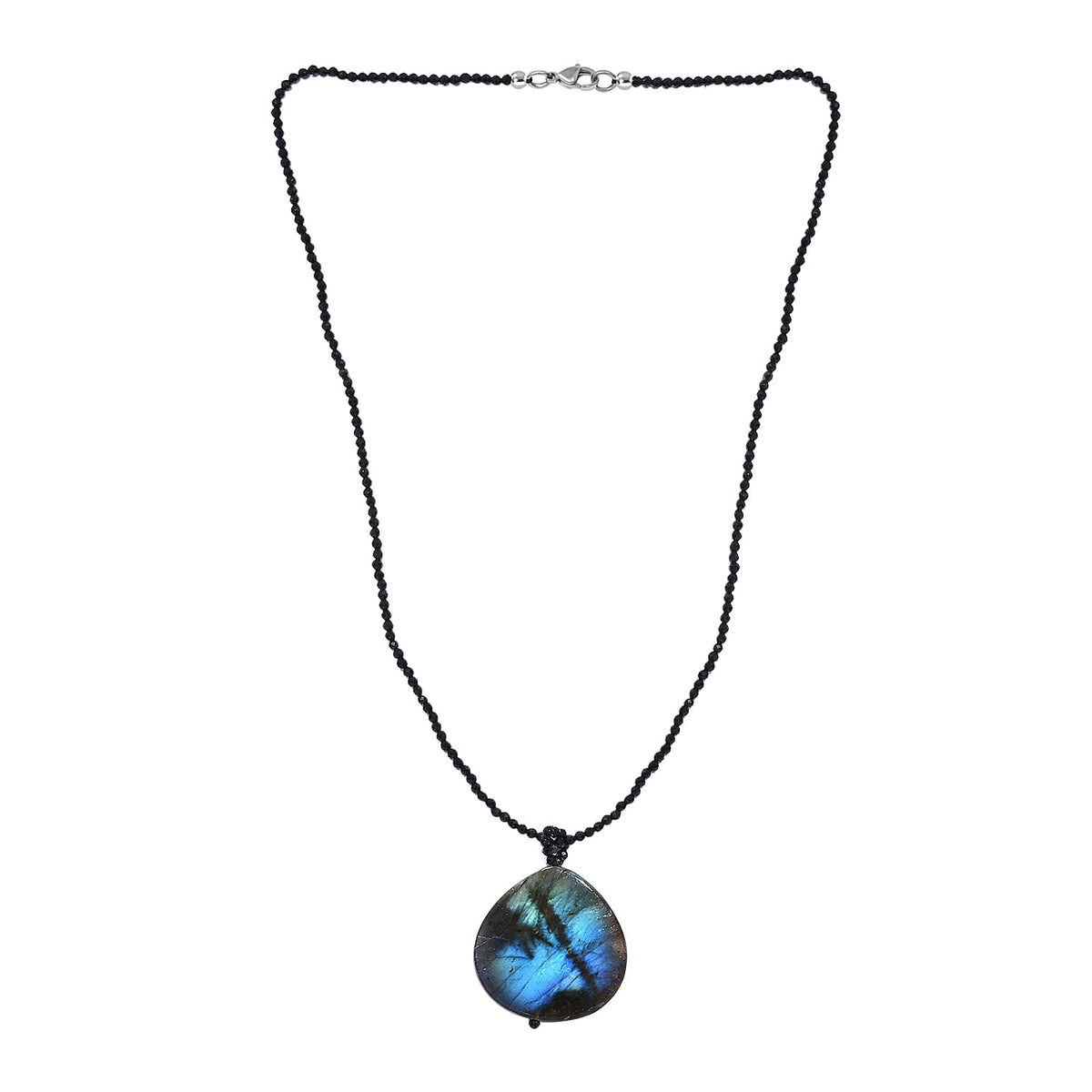 Labradorite,Black Spinel Necklace (Size - 20) 124.13 Ct 7955943 3