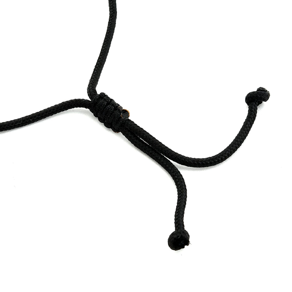 Natural Labradorite Carved Necklace with Adjustable Cotton Thread (Up to Size 28) 85.00 Ct. - Buddha