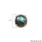 Labradorite Solitaire Earrings in Platinum Overlay Sterling Silver 5.26 Ct.