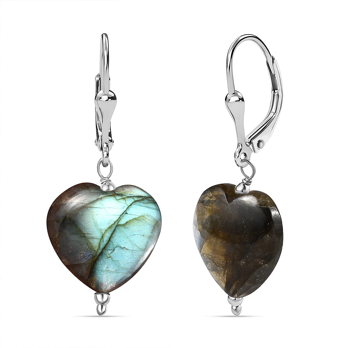 Labradorite Earring in Rhodium Overlay Sterling Silver 43 Ct 7723460 0