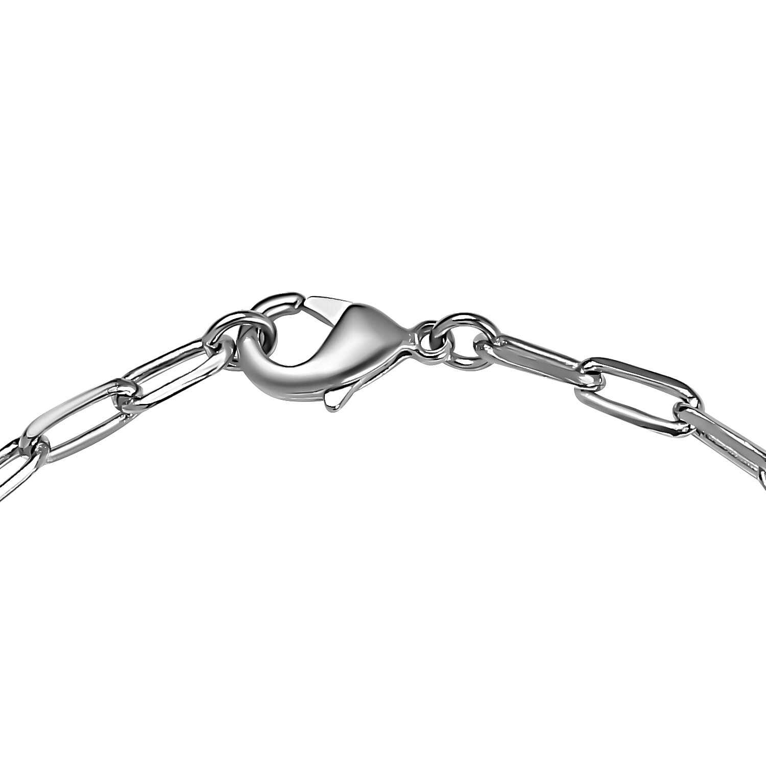 Labradorite Paperclip Bracelet (Size - 7.5) in Platinum Overlay Sterling Silver 15.40 Ct 7544905 3