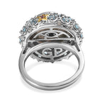 GP Celestial Dream Collection - Labradorite & Multi Gemstone Ring in 18K Yellow Gold Vermeil Plated Sterling Silver 8.28 Ct