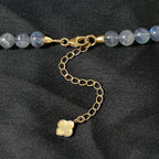 One Time Closeout - Labradorite Necklace (Size - 18) in 18k Gold Vermeil Sterling Silver 190.00 ct