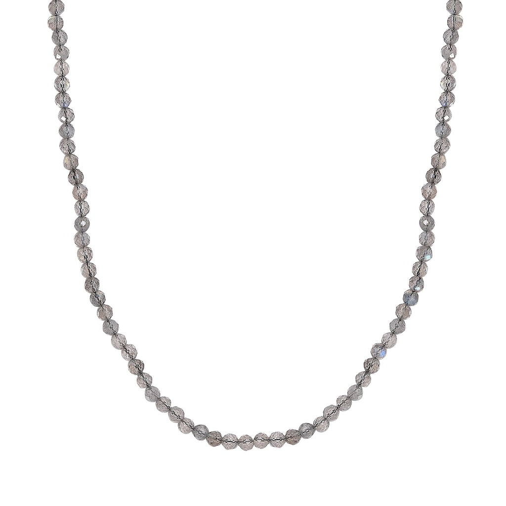 One Time Deal - Labradorite Beads Necklace (Size - 20) in 18K Yellow Gold Vermeil Plated Sterling Silver 51.17 Ct.