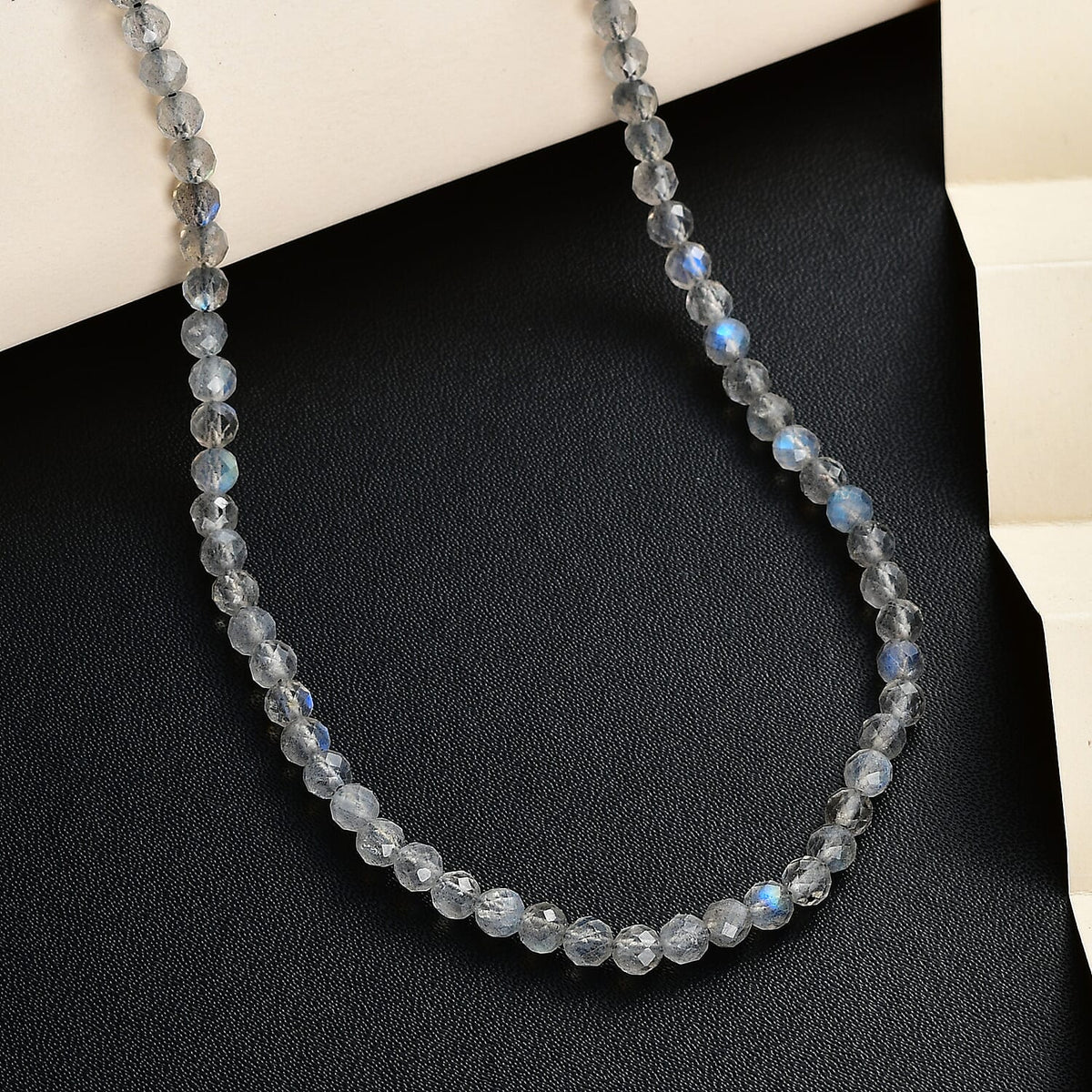 One Time Deal - Labradorite Beads Necklace (Size - 20) in 18K Yellow Gold Vermeil Plated Sterling Silver 51.17 Ct. 7588058 2