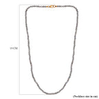 One Time Deal - Labradorite Beads Necklace (Size - 20) in 18K Yellow Gold Vermeil Plated Sterling Silver 51.17 Ct.
