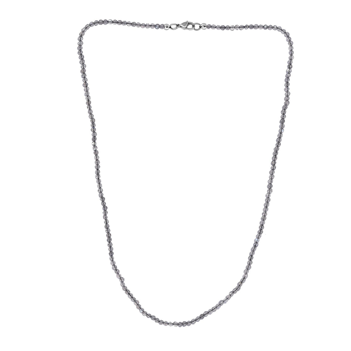 Labradorite Necklace (Size - 20) in Rhodium Overlay Sterling Silver 35.0 Ct 7955939 3