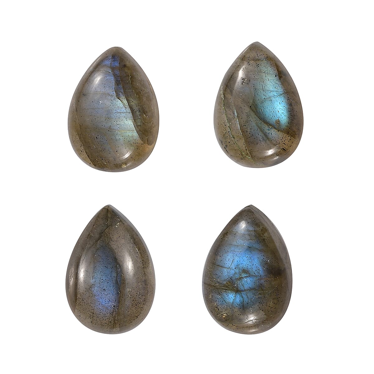 Set of 4 Labradorite Loose Gemstones in Pear Shape (10x7mm) 7763315 0