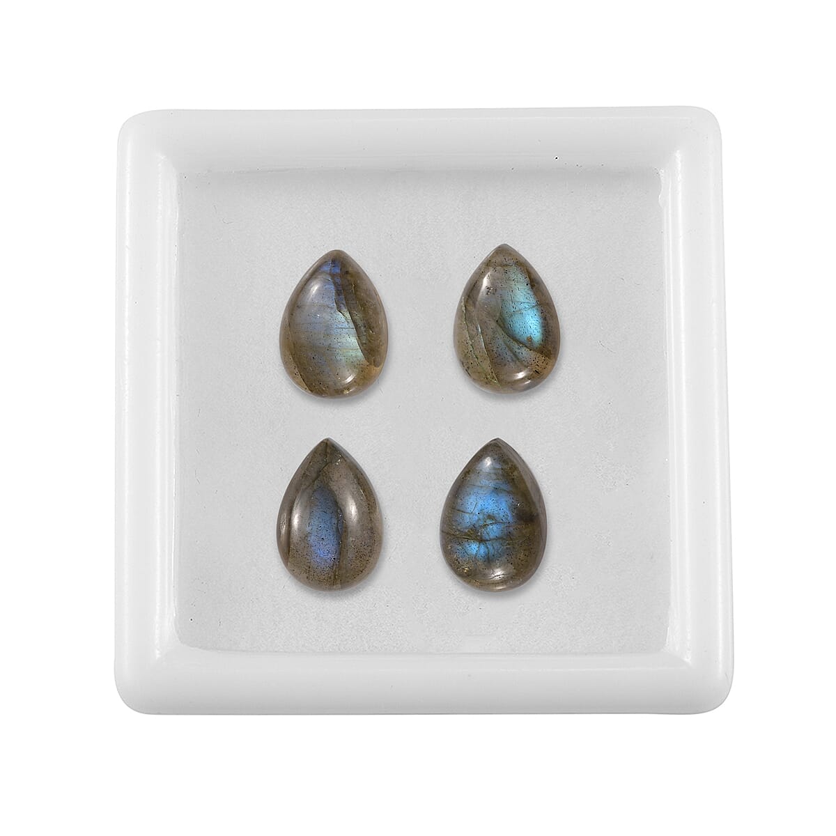 Set of 4 Labradorite Loose Gemstones in Pear Shape (10x7mm) 7763315 3