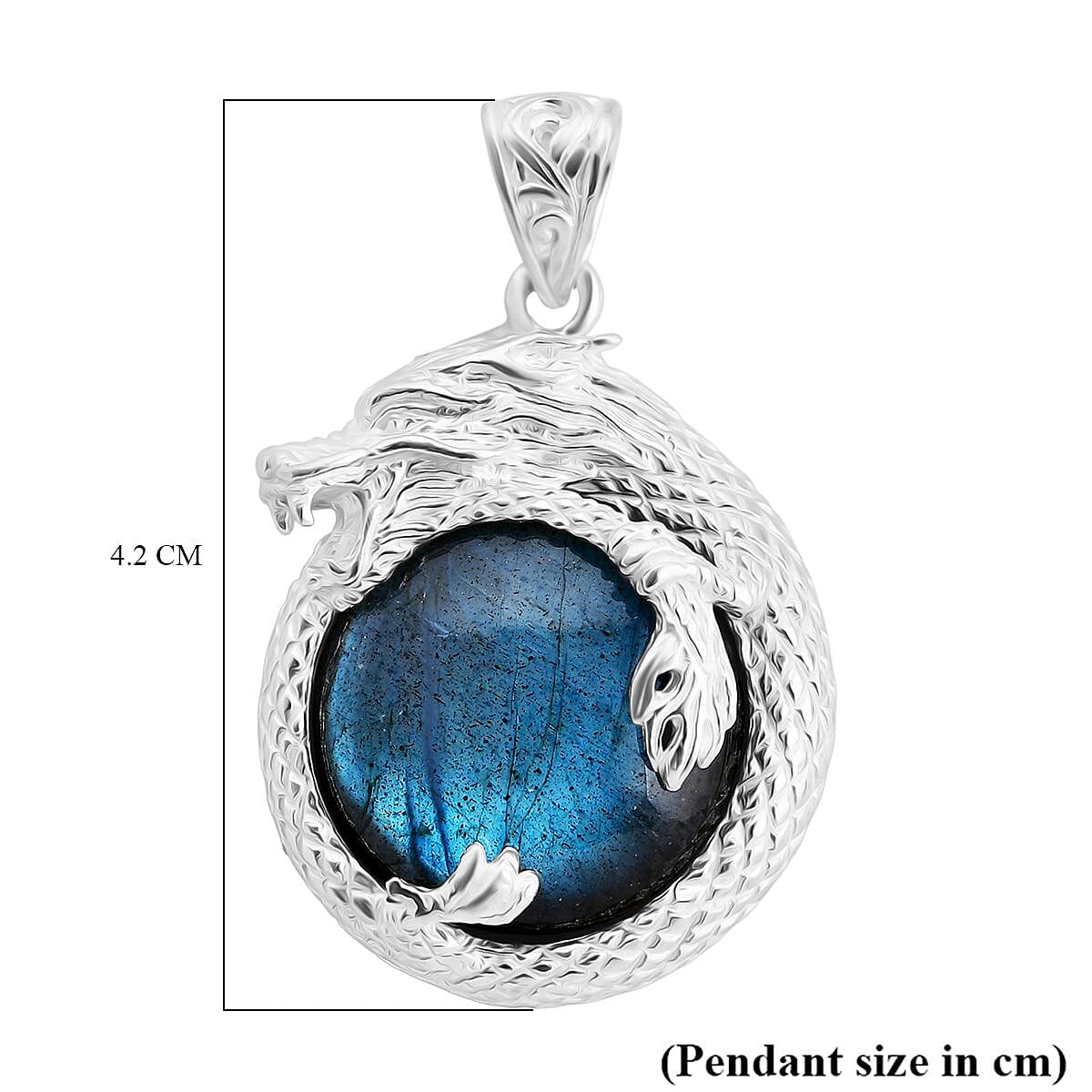 Royal Bali Collection Labradorite Dragon Pendant in Sterling Silver 25.27 Ct. 7910261 5