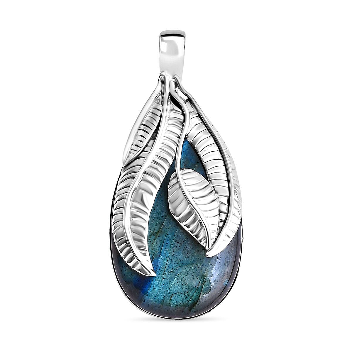 Labradorite Pendant Sterling Silver 37.00 Ct, Silver Wt. 12.26 Gms. 8216650 0