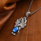 Royal Bali Collection - Labradorite Pendant Nine Tailed Fox Sterling Silver 6.50 Ct