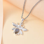 Labradorite Dragon Fly Solitaire Sterling Silver Pendant with Chain (Size 20)