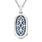 Labradorite Rhodium Overlay Sterling Silver Pendant with Chain (Size 20) in 11.10 Ct.