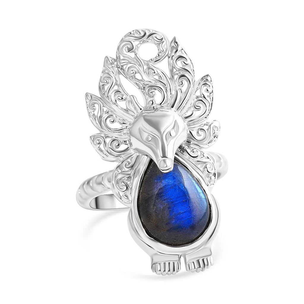 Labradorite Ring Sterling Silver 6.50 Ct