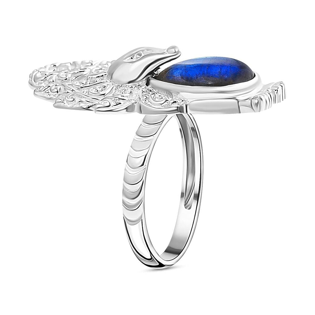 Labradorite Ring Sterling Silver 6.50 Ct