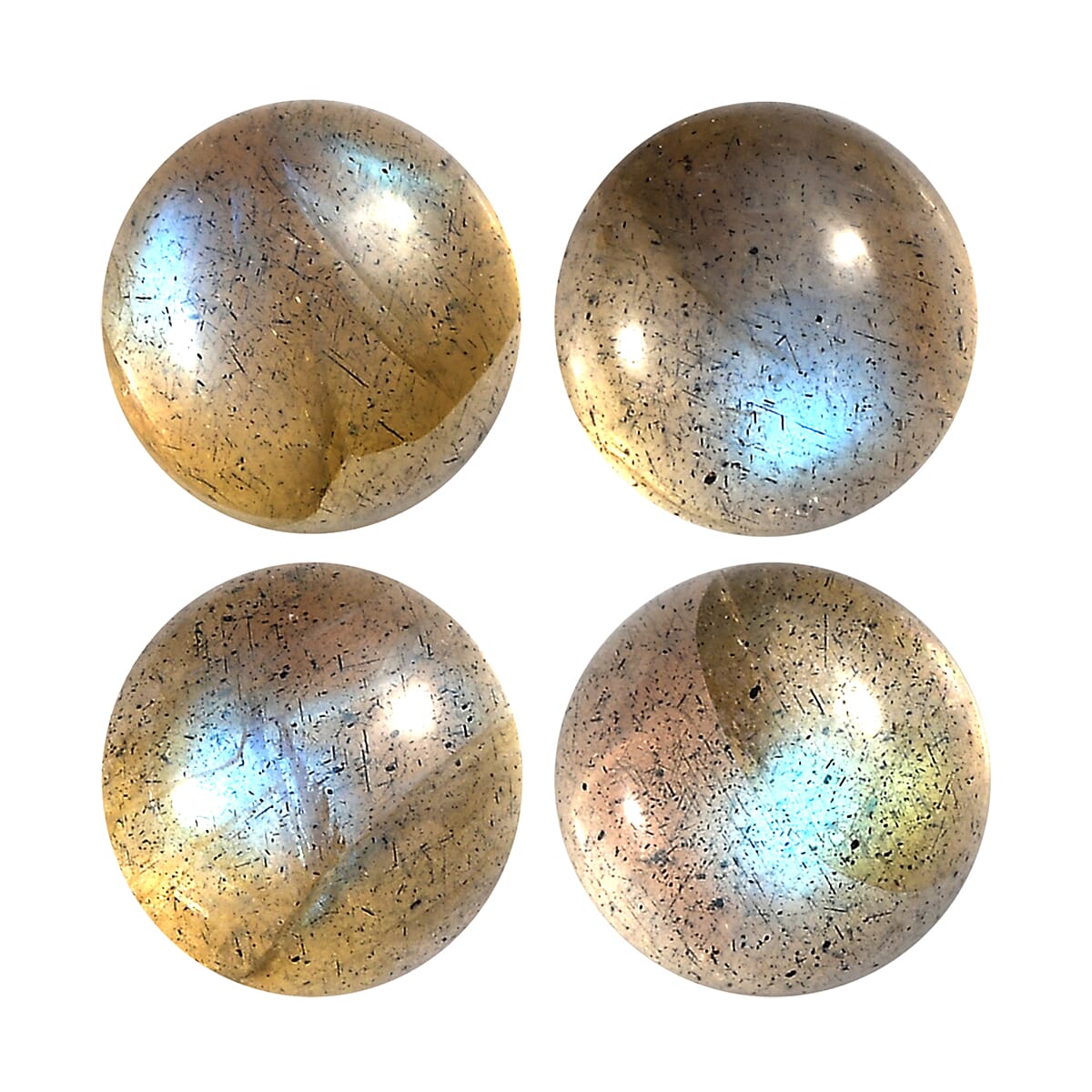 Set of 4 Labradorite Loose Gemstones in Round Shape (6.0mm) 7763319 0