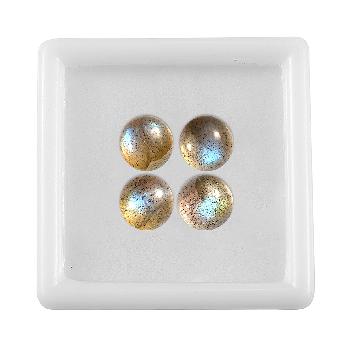 Set of 4 Labradorite Loose Gemstones in Round Shape (6.0mm) 7763319 3