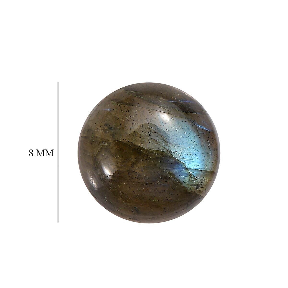 Set of 2 Labradorite Loose Gemstones in Round Shape (8.0mm) 7763320 4