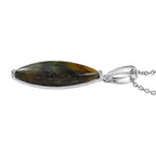 Labradorite Sterling Silver Pendant with Chain (Size 20) 15.54 Ct.