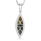 Labradorite Sterling Silver Pendant with Chain (Size 20) 15.54 Ct.