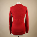 Ladies 3D Xmas Moose Jumper (Size L- 12-14) - Red