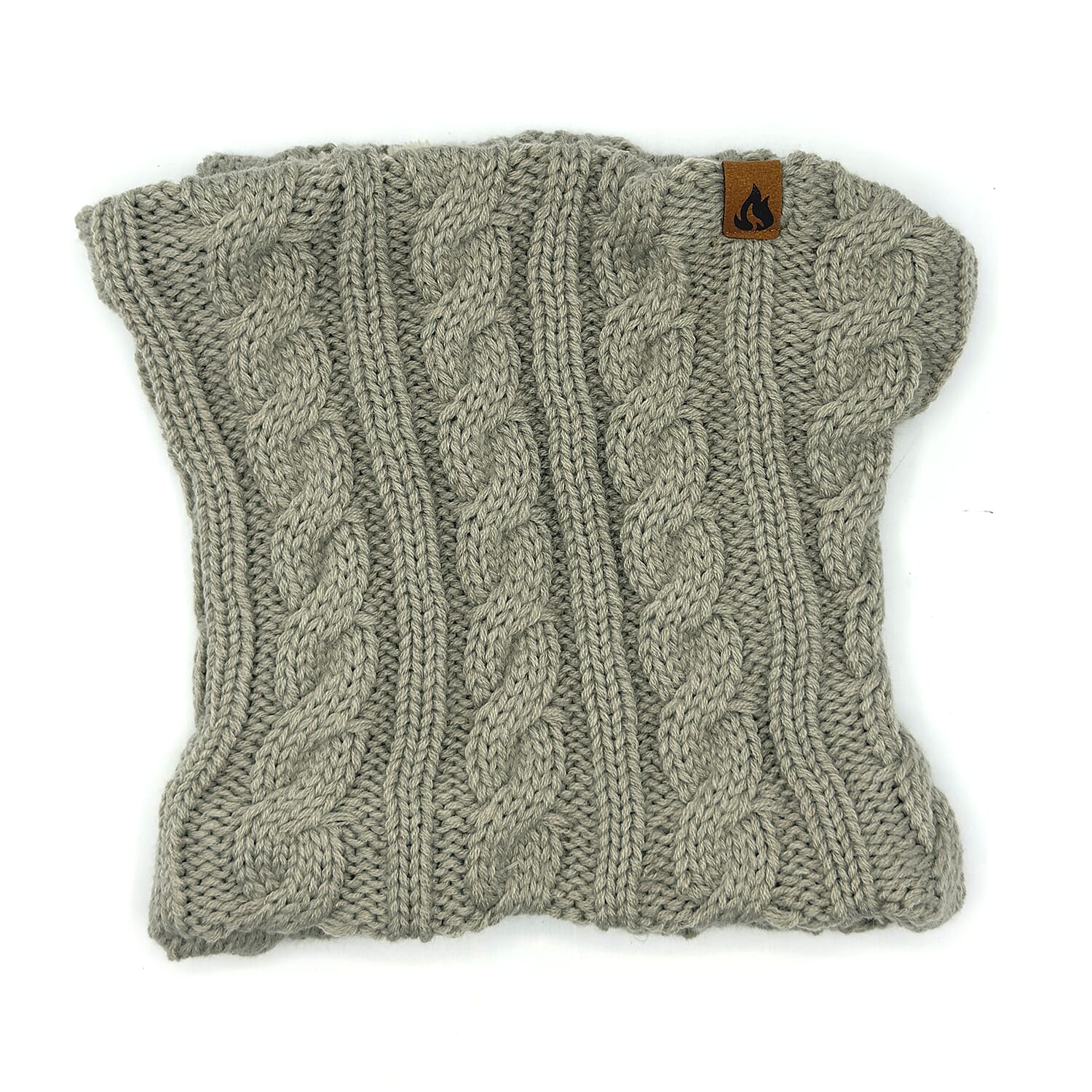 Ladies Cable Knit Fleece Lined Snood (One Size, 21 CM) - Stone 8374240 0