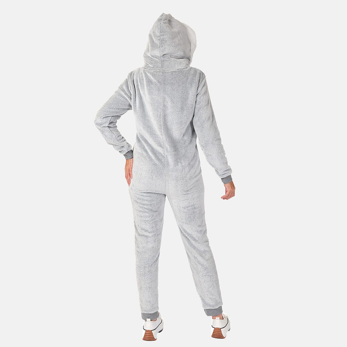 Ladies Cosy Fleece Relaxed Fit Hooded Jumpsuit 7731372 5