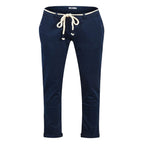 Ladies Cotton Blend Trousers with Rope Belt (Size - M) - Blue
