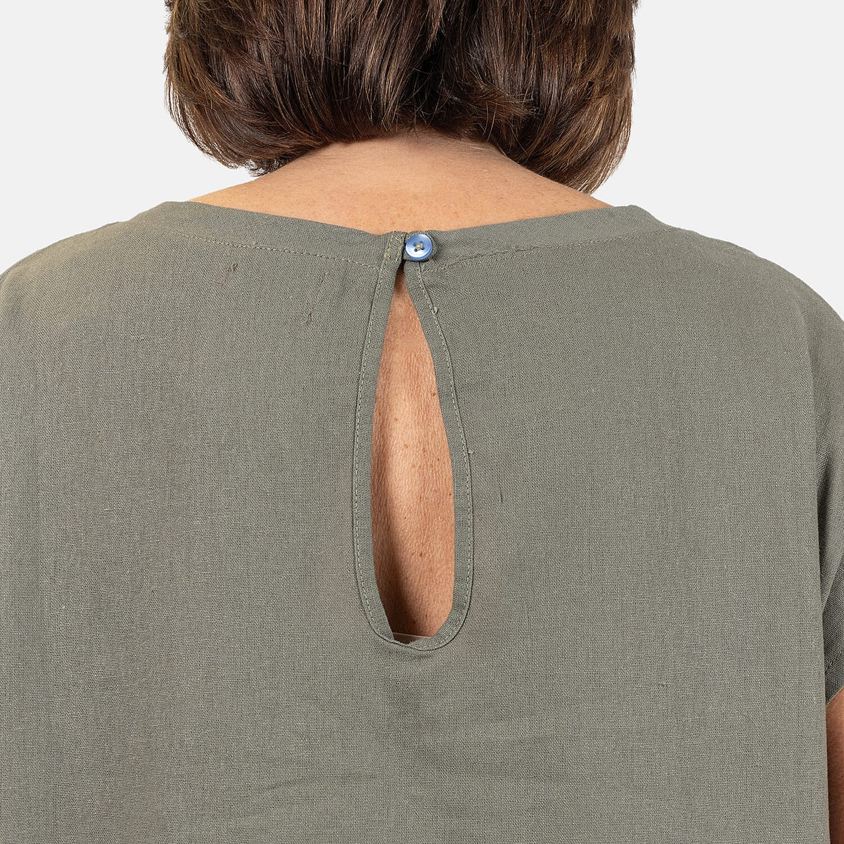 Ladies Crew Neck Linen Top V32647341 4