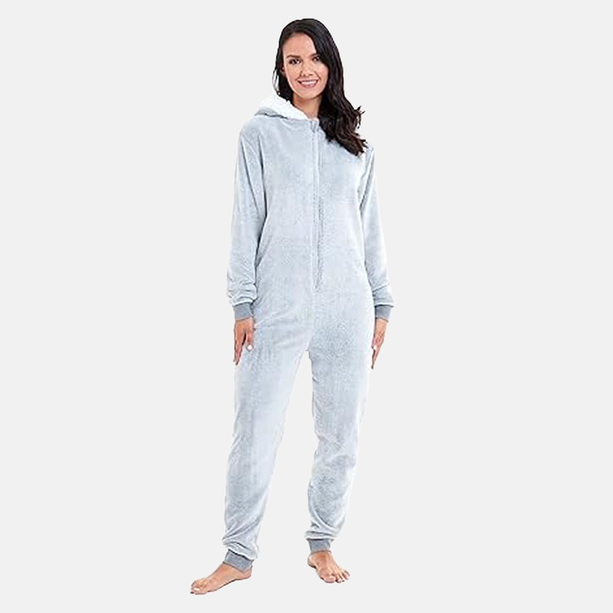 Ladies Fleece Jumpsuit with Hood 7978795 0
