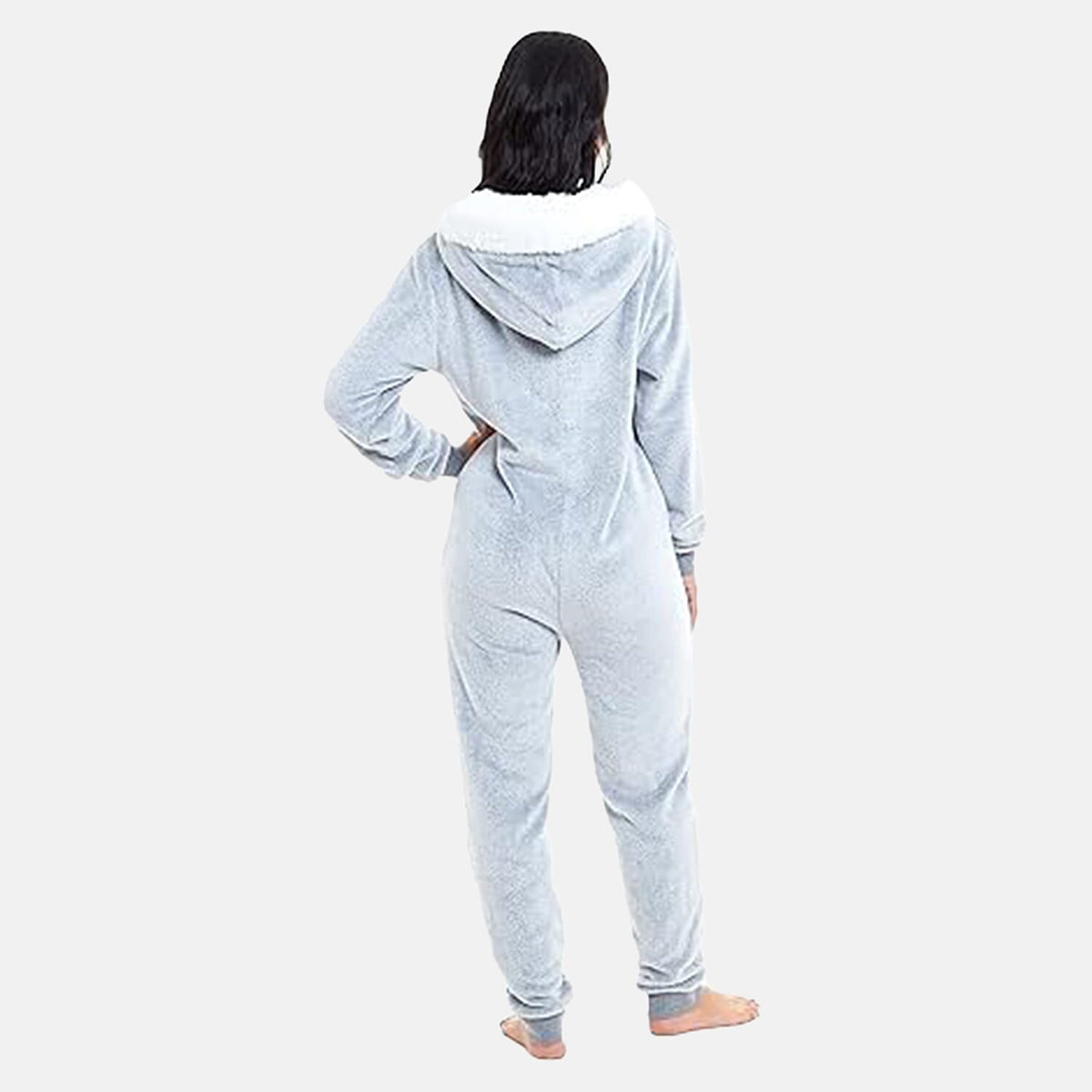 Ladies Fleece Jumpsuit with Hood 7978795 2