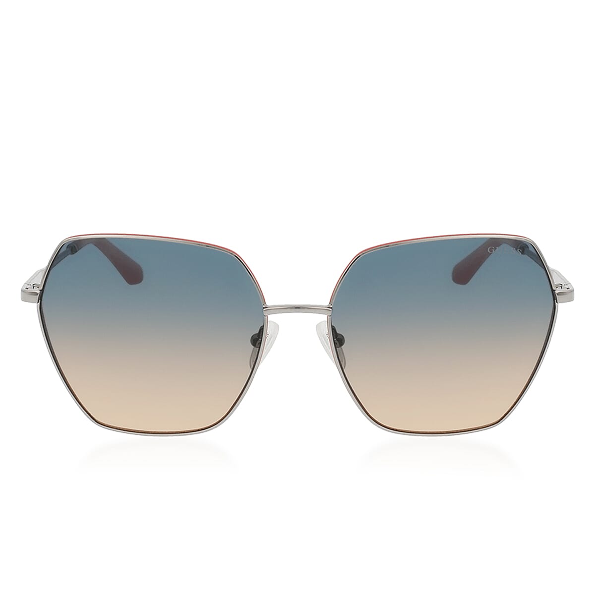 Guess Ladies Large Oversize White Metal Sunglasses - Tortoise V32514552 0
