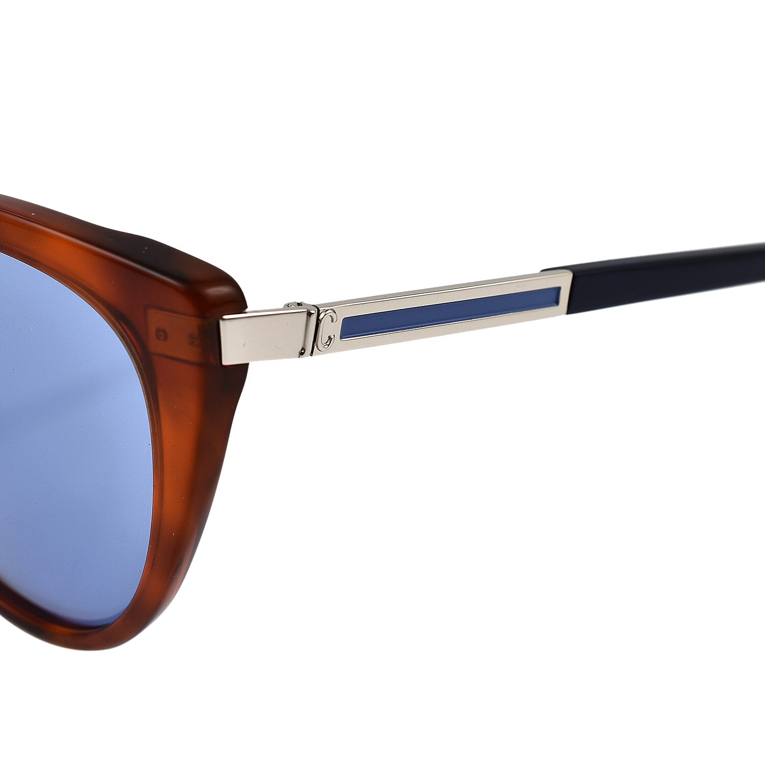 Ladies Light Brown Cat Eye Sunglasses with Blue Lenses 6704654 2