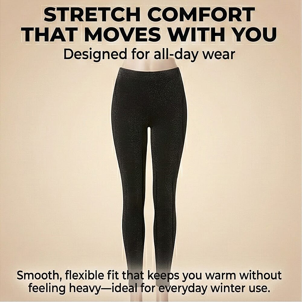 Ladies Lurex Thermal Legging (Size - M/L) - Black 8371418 3