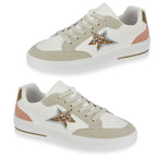 Ladies Moonstone Glitter Star Detail Sneakers (Size 5) - White & Grey