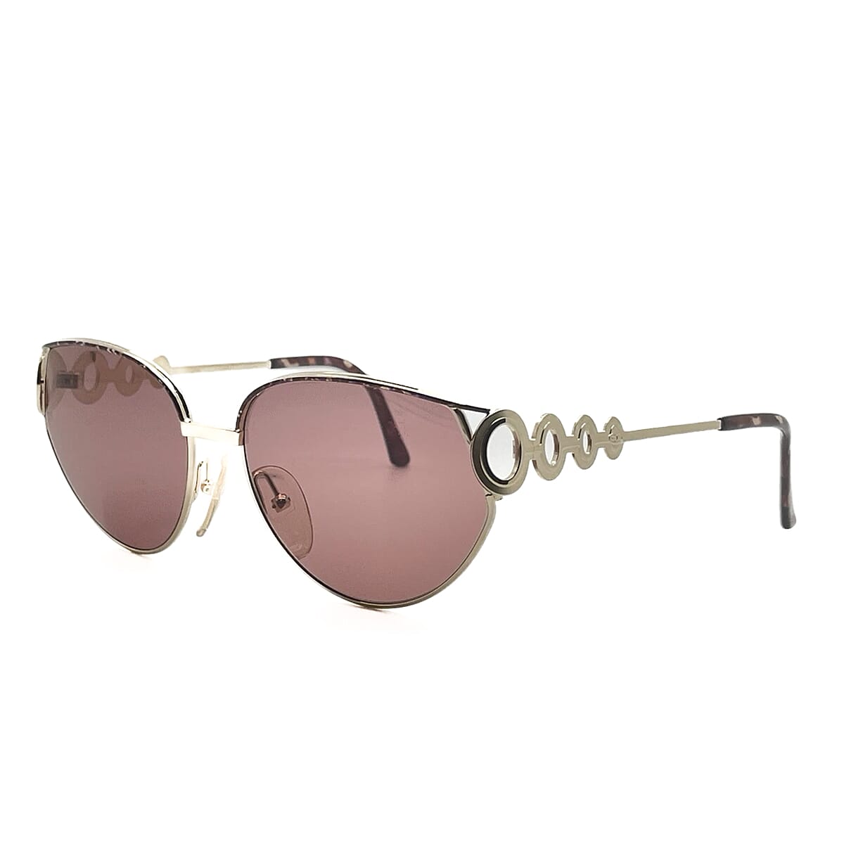 Dior Ladies Oversize Large Metal Gold Sunglasses With Decorative Temples 8518385 0