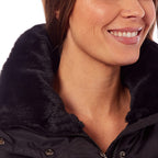 Ladies Padded Jacket With Inner Black Faux Fur Collar (Size 10) - Sienna