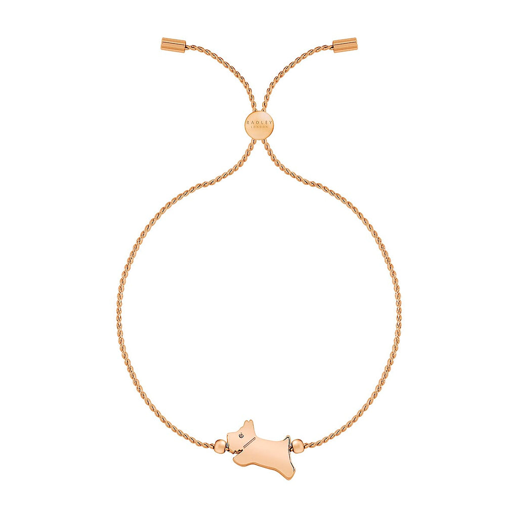 Ladies Radley Watch Set with 18ct Rose Gold Plated Fine Twist Slider Bracelet (Size 7.5 Adjustable) Water Resistant - Pink