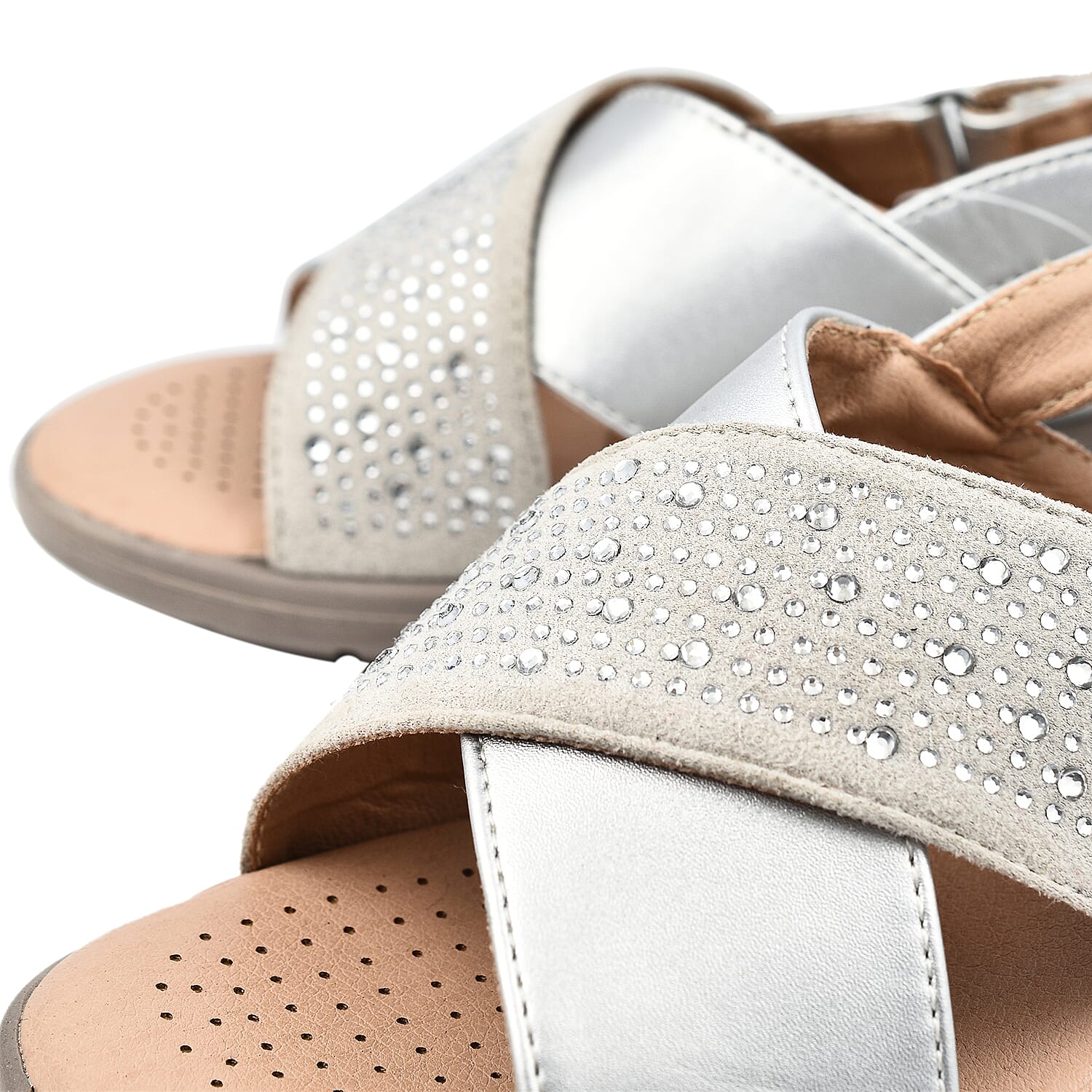 Cushion Walk Embellished Cross-Over Strap Sandals 7808446 4