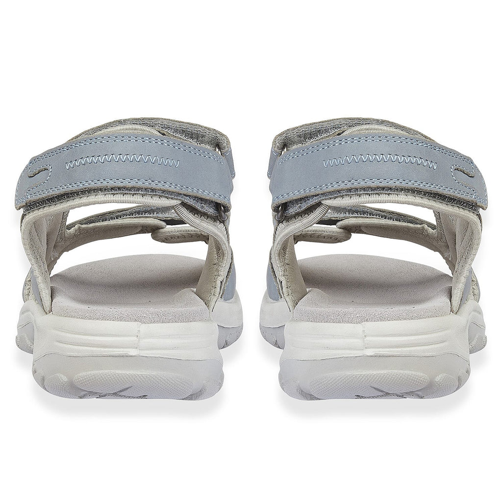 Mandy Leather Comfortable & Lightweight Padded Sandal with Adjustable Straps (Size 5) - Light Blue