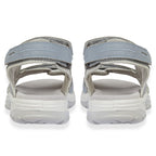 Mandy Leather Comfortable & Lightweight Padded Sandal with Adjustable Straps (Size 5) - Light Blue