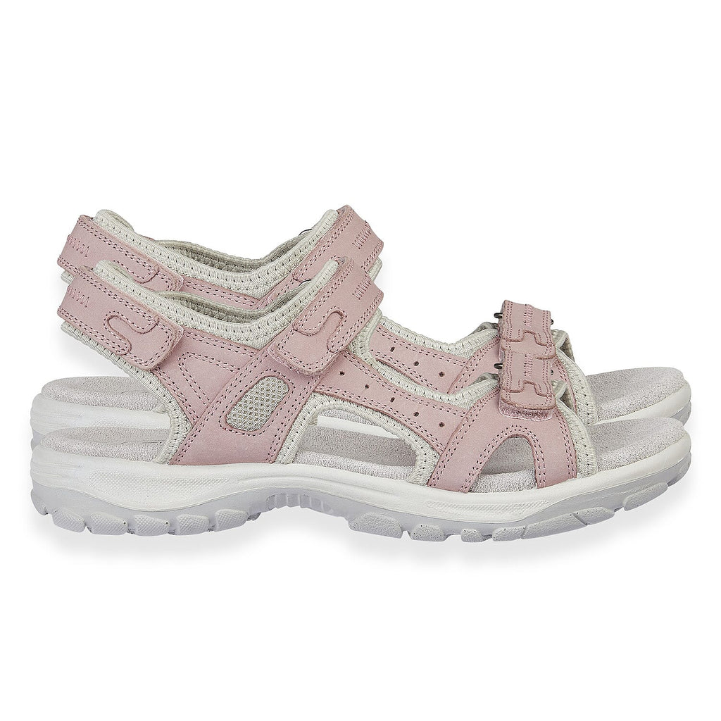 Mandy Leather Comfortable & Lightweight Padded Sandal with Adjustable Straps (Size 5) - Old Pink